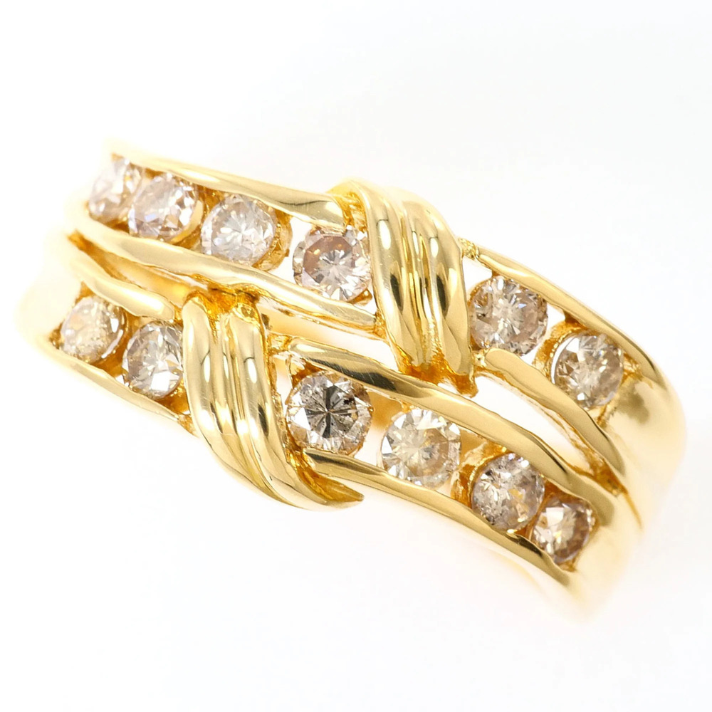 18K (18-karat) Yellow Gold Ring with 0.50ct Diamond, Certificate of Authentic...
